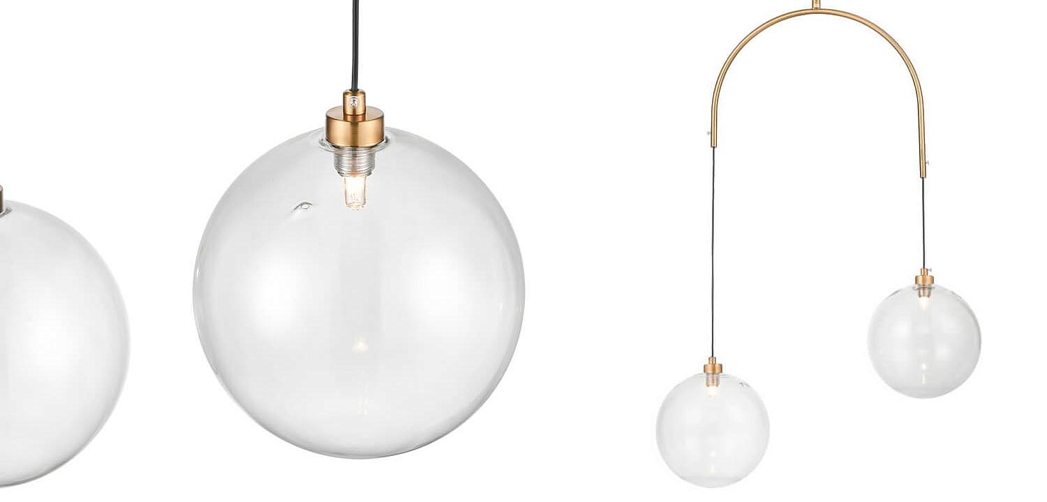 Люстра Two Hanging Ball Chandelier Люстра Two Hanging Ball Chandelier - Loft-Concept в Волгограде