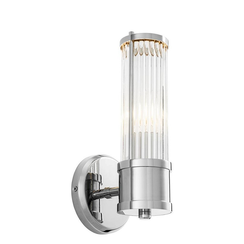 Бра Wall Lamp Claridges Single Nickel Никель Прозрачное Стекло Бра Wall Lamp Claridges Single Nickel Никель Прозрачное Стекло в Волгограде | Loft Concept