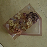 Шкатулка из эпоксидной смолы с цветами розовая Epoxy Resin Rectangular Box Pink варинант исполнения - 2 | Loft Concept в Волгограде