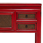 Деревянная консоль в китайском стиле с ящиками и дверцами красная Chinese Console Table варинант исполнения - 5 | Loft Concept в Волгограде