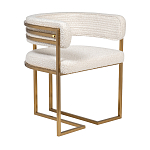 Стул букле бежевый с каркасом цвета матовое золото Tactility варинант исполнения - 2 | Loft Concept в Волгограде