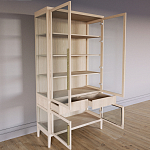 Витрина Primo со стеклянными фасадами и 2 ящиками Светлый дуб варинант исполнения - 3 | Loft Concept в Волгограде