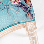 Барный стул из массива бука с изображением птиц и цветов Turquoise Beige Chinoiserie Garden Chair варинант исполнения - 5 | Loft Concept в Волгограде