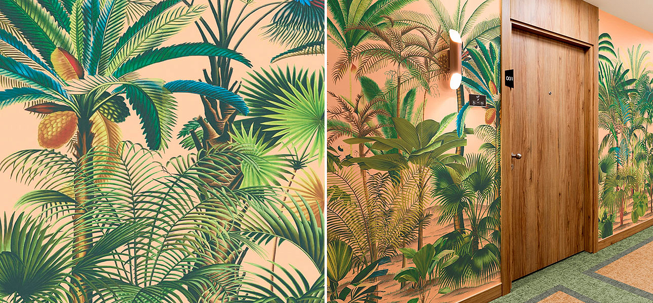 Обои ручная роспись Palmetum Tangerine - Loft-Concept в Волгограде