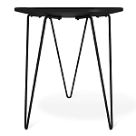 Стол журнальный c круглой столешницей из стекла серого цвета Gray and Gold Marble варинант исполнения - 4 | Loft Concept в Волгограде