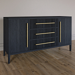Буфет Primo с тремя ящиками и двумя фасадами Черный дуб варинант исполнения - 2 | Loft Concept в Волгограде