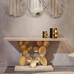 Консоль прямоугольная белая с основанием в виде кактуса Cactus варинант исполнения - 3 | Loft Concept в Волгограде