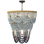 Многоярусная люстра украшенная круглыми бусами Gradient Grey Chandelier варинант исполнения - 1 | Loft Concept в Волгограде