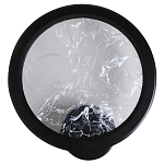 Светодиодное бра круглой формы с металлической рамой черного цвета Marble Glow варинант исполнения - 2 | Loft Concept в Волгограде