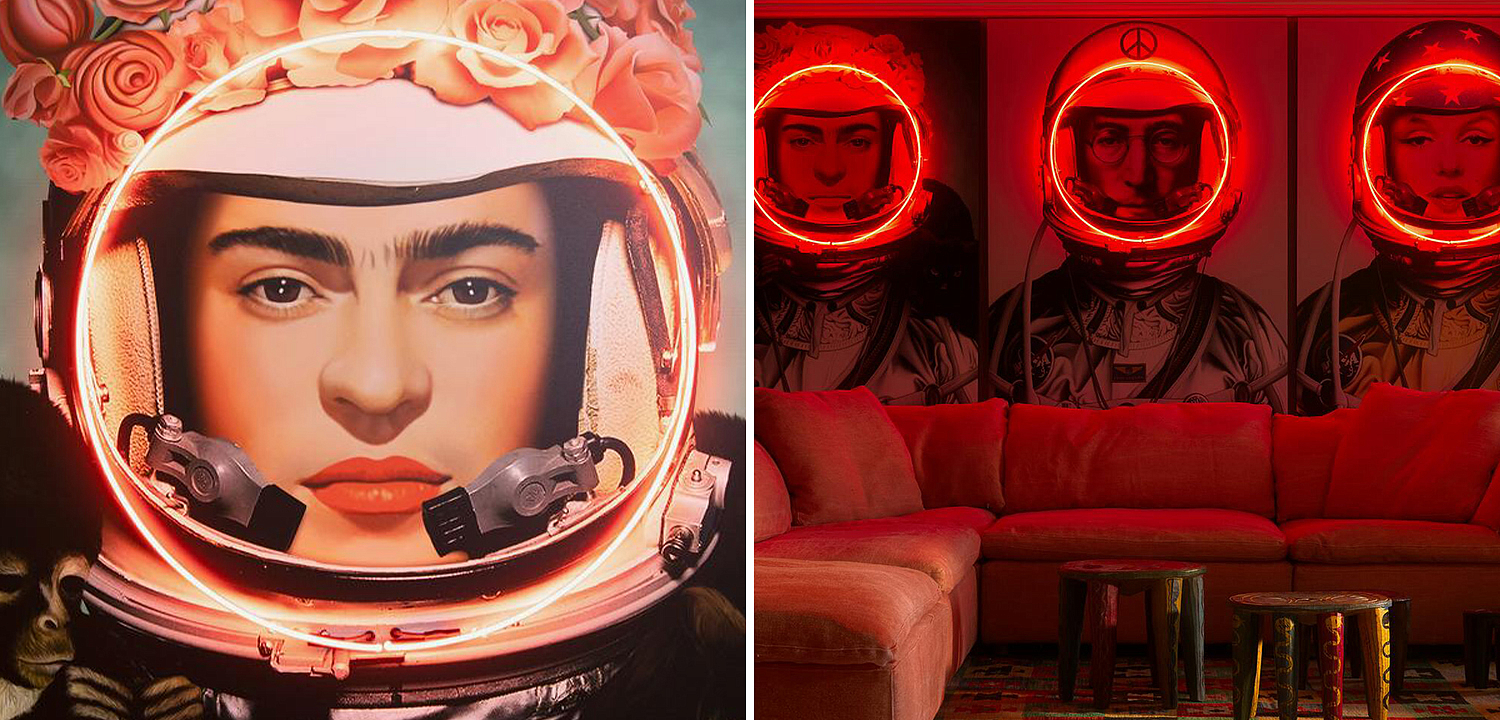 Неоновый постер Фрида Кало в Скафандре Space Girl Frida Неоновый постер Фрида Кало в Скафандре Space Girl Frida - Loft-Concept в Волгограде