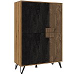 Шкаф двухдверный с 2-мя отделами с полками Stone Effect варинант исполнения - 2 | Loft Concept в Волгограде