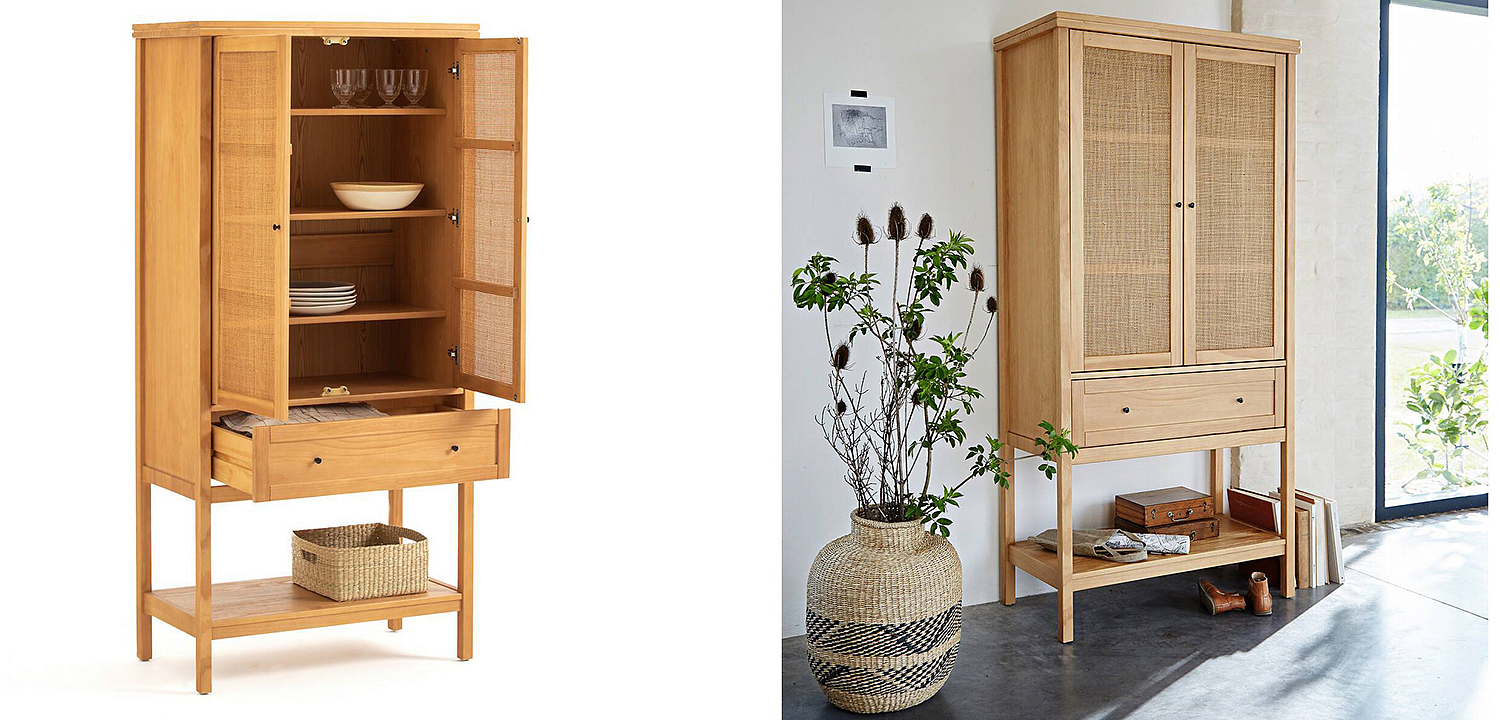 Шкаф Niels Wicker Cupboard 2 Doors Шкаф Niels Wicker Cupboard 2 Doors - Loft-Concept в Волгограде