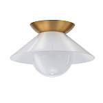 Потолочный светильник в форме конуса с белым шарообразным плафоном Quintiesse варинант исполнения - 4 | Loft Concept в Волгограде