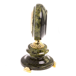 Часы настольные бронзовые из натуральных камней Мрамор и Змеевик Stone Clock варинант исполнения - 15 | Loft Concept в Волгограде