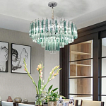 Дизайнерская люстра AQUA Blue Lagoon бирюзовое стекло несколько ярусов варинант исполнения - 5 | Loft Concept в Волгограде