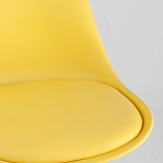 Стул с основой из пластика и мягким сиденьем Arvika Yellow варинант исполнения - 8 | Loft Concept в Волгограде