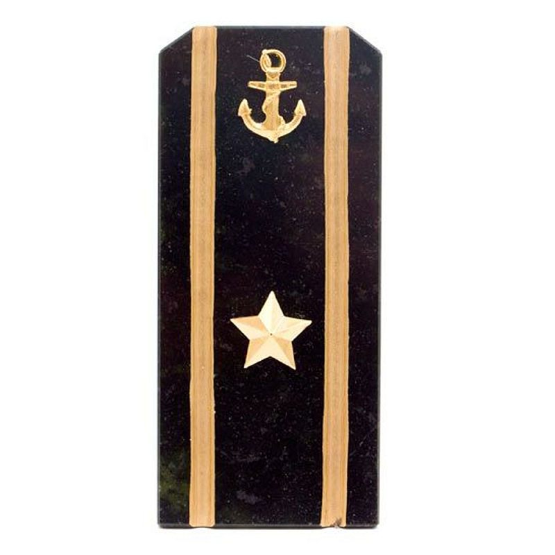 Сувенир Погон Майор ВМФ из натурального камня змеевик Souvenir Epaulets Змеевик Золотой в Волгограде | Loft Concept 