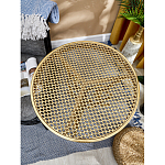 Столик приставной золотистый с орнаментом на столешнице Tanzania варинант исполнения - 8 | Loft Concept в Волгограде