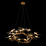 Люстра подвесная с прозрачными стеклянными птичками на ветвях Диаметр 100 см Serip Voa варинант исполнения - 5 | Loft Concept в Волгограде