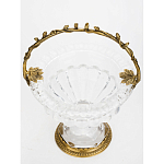 Чаша из прозрачного стекла на ножке с бронзовой ручкой в виде ветки Eden Garden варинант исполнения - 3 | Loft Concept в Волгограде