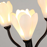 Настольная лампа с ветвями и белыми фарфоровыми цветами Floralis варинант исполнения - 5 | Loft Concept в Волгограде