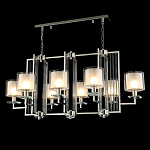 Люстра прямоугольной формы с 8-ю цилиндрическими плафонами из стекла Laurent варинант исполнения - 3 | Loft Concept в Волгограде