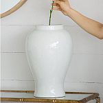 Ваза белая с крышкой однотонная Chinoiserie Ceramics варинант исполнения - 9 | Loft Concept в Волгограде