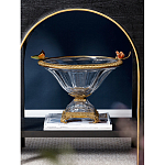 Чаша из прозрачного стекла с бронзовым рельефным ободком Eden Garden варинант исполнения - 2 | Loft Concept в Волгограде