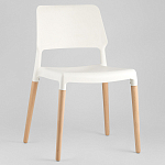 Пластиковый стул на ножках из массива бука Ferret White 4 шт варинант исполнения - 2 | Loft Concept в Волгограде