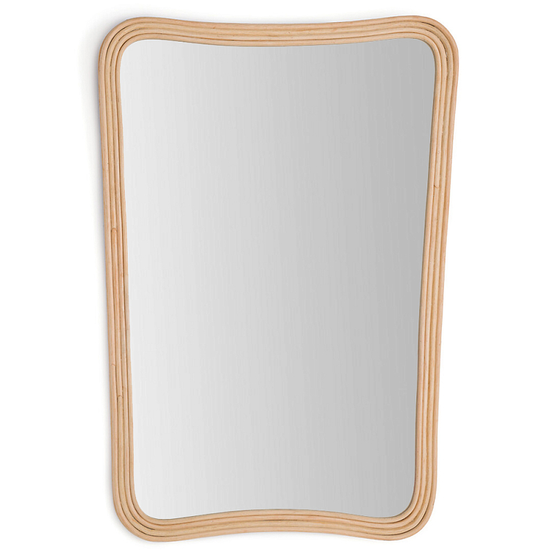 Зеркало Wicrer Furniture с отделкой из ротанга Бежевый Зеркало Wicrer Furniture с отделкой из ротанга Бежевый в Волгограде | Loft Concept