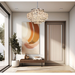 Люстра хрустальная в неоклассическом стиле на серебристом каркасе Majesty варинант исполнения - 3 | Loft Concept в Волгограде