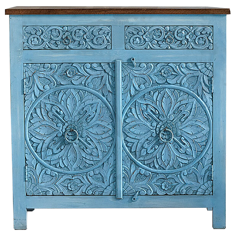Деревянный резной буфет из массива манго Blue Grey Mango Collection Cupboard Древесина Голубой Деревянный резной буфет из массива манго Blue Grey Mango Collection Cupboard Древесина Голубой в Волгограде | Loft Concept