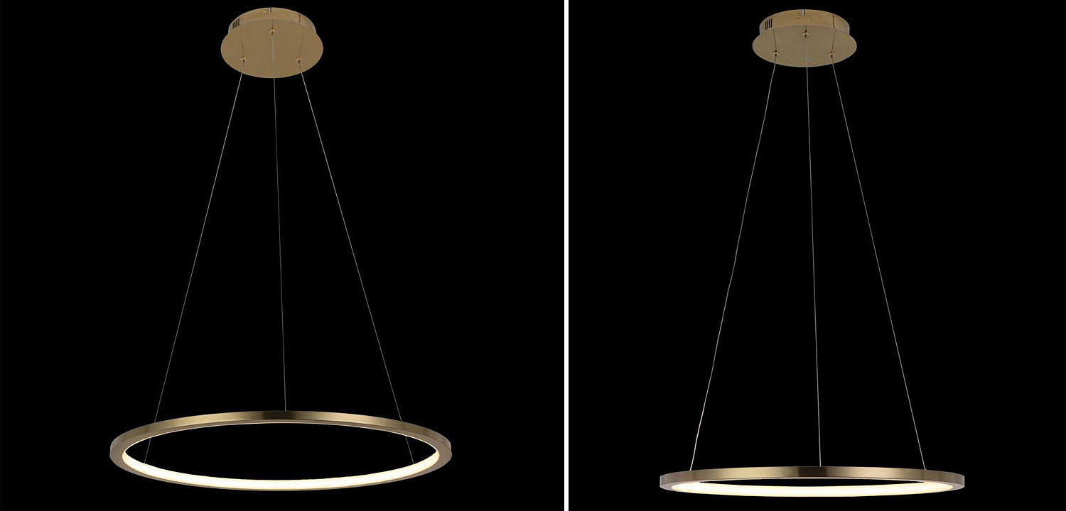 Подвесной светильник Yvette Ring Horizontal gold Подвесной светильник Yvette Ring Horizontal gold - Loft-Concept в Волгограде