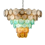 Люстра конусовидная с каскадом из разноцветных круглых подвесов Key Lustar варинант исполнения - 3 | Loft Concept в Волгограде