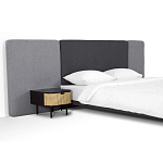 Кровать с большим мягким изголовьем Unity Dark Grey Bed варинант исполнения - 4 | Loft Concept в Волгограде