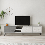 ТВ-тумба с 3-мя дверцами и полками Grey Albe TV Stand варинант исполнения - 4 | Loft Concept в Волгограде