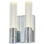 Бра с двумя плафонами Dew Drops Tube Duo Chrome Wall Lamp варинант исполнения - 1 | Loft Concept в Волгограде