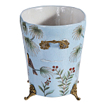 Кашпо из голубого фарфора с бронзовыми элементами Blue Garden варинант исполнения - 2 | Loft Concept в Волгограде