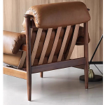 Кресло с деревянным каркасом и обивкой из натуральной кожи Medieval Furniture варинант исполнения - 2 | Loft Concept в Волгограде