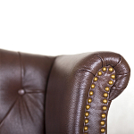 Диван из натуральной кожи на 4-х деревянных ножках из массива бука Thomas Seating brown варинант исполнения - 6 | Loft Concept в Волгограде