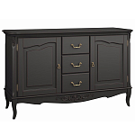 Буфет черный из массива бука с 3-мя ящиками и 2-мя дверцами Black Provence варинант исполнения - 1 | Loft Concept в Волгограде