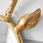 Овальное зеркало с декором оленьи рога Golden Deer Mirror варинант исполнения - 2 | Loft Concept в Волгограде