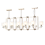 Люстра прямоугольной формы с 12-ю цилиндрическими плафонами из стекла Laurent варинант исполнения - 2 | Loft Concept в Волгограде