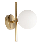 Бра с золотым основанием и белым плафоном в форме шара Bubble варинант исполнения - 1 | Loft Concept в Волгограде