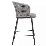 Стул барный с декоративным плетением на спинке и подлокотниках Chair Weave варинант исполнения - 1 | Loft Concept в Волгограде