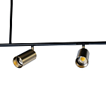 Люстра линейная с 5-ю цилиндрическими плафонами цвета латунь TRIBES CHANDELIER варинант исполнения - 4 | Loft Concept в Волгограде