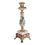 Подсвечник с цветочной росписью из фарфора с бронзовыми элементами Eden Garden варинант исполнения - 3 | Loft Concept в Волгограде