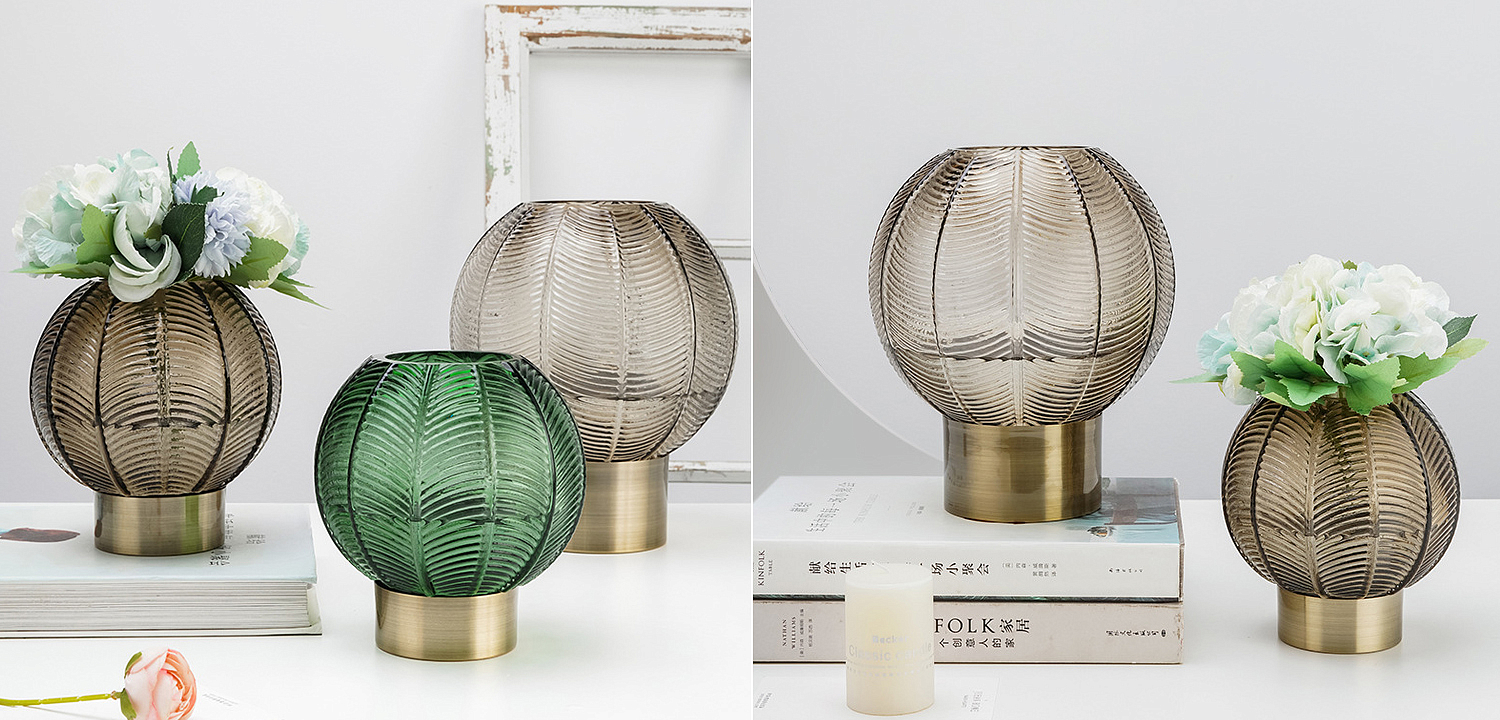 Ваза Vase Golden Throat Ball Gray Ваза Vase Golden Throat Ball Gray - Loft-Concept в Волгограде
