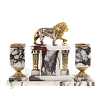 Настольный письменный набор из мрамора с декором в виде льва в подарочной упаковке Marble Accessory варинант исполнения - 4 | Loft Concept в Волгограде