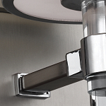 Бра цвета хром с белым цилиндрическим стеклянным плафоном Feiss варинант исполнения - 3 | Loft Concept в Волгограде